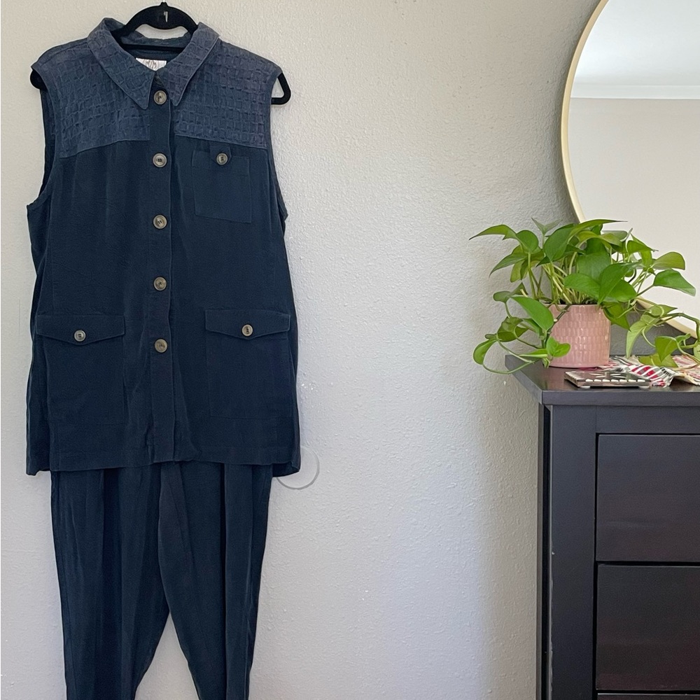VTG 90s Cargo Pocket Vest & Pant Set